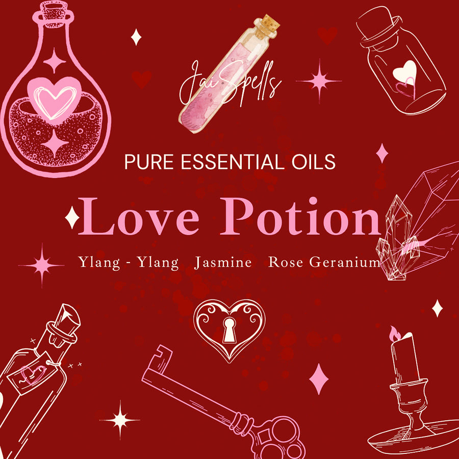 LOVE SPELL POTION ❤️‍🔥 ALTAR Candle LIMITED EDITION Jasmine - Rose Geranium - Ylang Ylang 100% PURE ESSENTIAL OILS